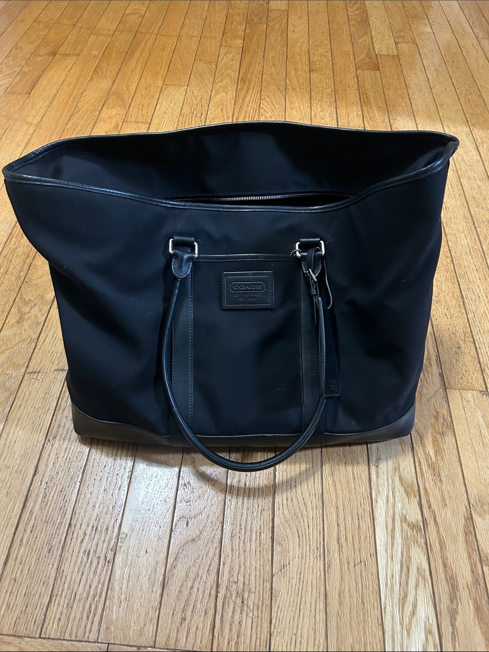 Coach Black Leather Tote